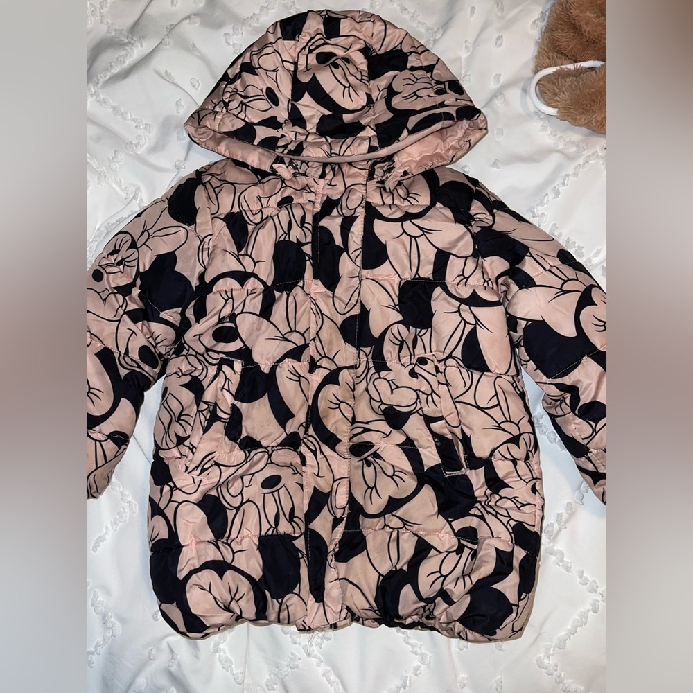 H&M Pink and Black Disney Minnie Jacket